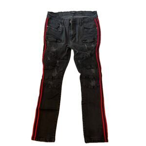 Track 23 Intelligent Design Skinny Fit Black Jeans Men 34x32